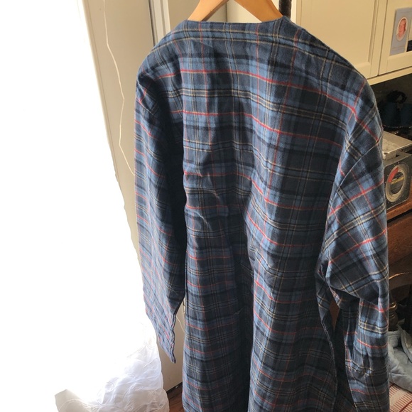 Vermont Country Store Cotton Flannel Nightshirt Orton Plaid Men’s Large NWOT - Picture 2 of 9